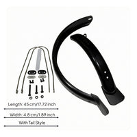 2 Pieces 16-Inch Bike Mudguards Glossy Cycle Mudguard Set Metal Support Rods