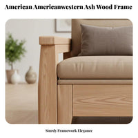 Sofa with Integrated Storage Table Nordic Design Couch sturdy Wood Frame Living Room Furniture for Families, Lounge Area, Large Apartment, Home Theater