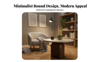 2 Pieces Nesting Coffee Tables Wabi-Sabi Aesthetic Round Nesting Tables Space-Saving Non-Slip Feet for Families, Lounge Area