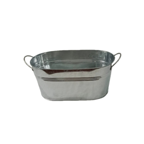Galvanized Ice Tub Rust-Resistant Cooler Lightweight for Backyard Gatherings