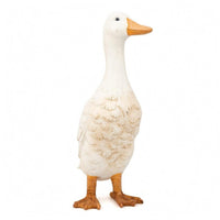 Resin Duck Ornament Orange Beak Duck Ornament Sculpted for Patio, Pond