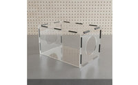 High Clarity Acrylic Grinding Dust Box Clear Vision Acrylic Dust Cover Box Safety Protection Transparent Grinding Guard Easy Cleaning for Crafters, Hobbyists, Jewelry Makers, Desktop, Craft Room