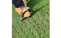 Lawn Aerator with 3 Hollow Tines Heavy Duty Manual Lawn Aerator Replaceable Soil Core Sampler with T-Handle for Homeowners, Gardeners, Yard Inspection