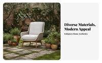 4-Piece Wooden Seating Group Nordic Design Outdoor Furniture Sturdy Frame Soft paddings for Hotel Managers