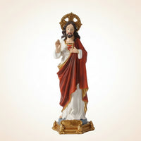 Religious Figurine White Figurine with Radiant Aura Collectible for Altar