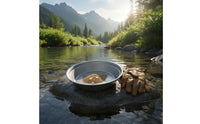 Galvanized Gold Pan Rust Resistant Gold Prospecting Pan for Hobbyists, Beginners