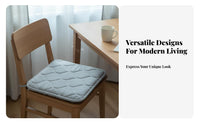 Non-Slip Square Chair Cushion Thickened Square Chair Cushion with Ties Wear-Resistant for Office, Kitchen