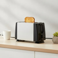 Compact Two-Slot Toaster Space-Saving Bread Toaster Slim Appliance Lightweight for Students, Small Kitchens, Dorm Rooms, Office Breakrooms