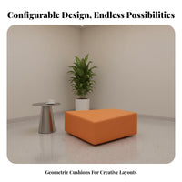 Geometric Block Sofa Set Unrestricted Combination Business Furniture High-Density Foam Transformable Design for Business Owners