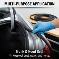Automotive Rubber Sealing Strip for Cars, Weather Seal Rubber Sealing Strip for  #variant:Waterproof Groove Large D-type