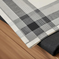 3 Pieces Men's Cotton Handkerchief Soft Plaid Pocket Square Absorbent