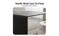 C-Shaped Couch Table Minimalist Design Slide-Under Sofa Table Movable
