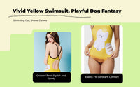 Swimsuit, Women's Cute Vivid Color Surfing Swimwear, Athletic single Piece, UPF 50+ Protection, Breathable, Full Coverage