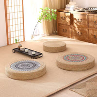 Straw Woven Meditation Cushion Round Floor Cushion