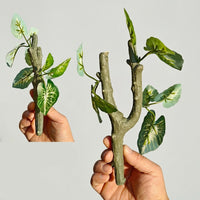 Lifelike Reptile Branch for Snake Accessories, Realistic Climbing Branch with Multi-Colored Leaves, 20cm X 7cm, 1 Piece