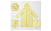 Waterproof Hooded Rain Poncho with Snap Buttons Lightweight Disposable Raincoat with Sleeves Translucent Rain Poncho with Hood One-Size for Commuting