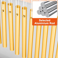 CALLOWAY 20-Note Wind Chime with Wooden Frame, Gold and Silver Tones, Percussion Instrument