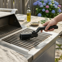 Electric Grill Brush Indicator Light Cleaning Tool Hanging Loop