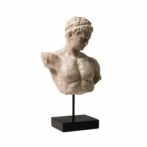 Bust on Stand Tall Classical Bust Statue Ancient for Living Room, Shelf Display