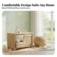 Woven Basket Drawer Cabinet Handwoven Household Storage space-saving for Homeowners