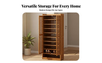 Multi-Tier Shoe Storage Cabinet Space-Saving Bamboo Footwear Storage Unit Large Capacity for Apartment Dwellers, Homeowners, Hallway, Bedroom