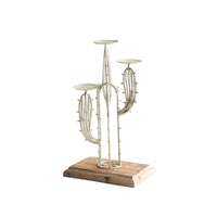 Cactus Candle Holder Metal Candelabra Vintage for Decorators