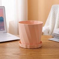 Plant Pots for House Plants and Home Garden, Heavy Duty Machine Pressed Flower Pots with Saucer, Round Indoor Plant Pot, Balcony Planter Use