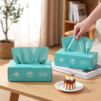 Reusable Microfiber Cleaning Cloths, 20cm x 20cm Cleaning Cloths for Kitchen and Dishes, Oil-Resistant Extractable Cloth in Pull-Through Box