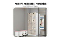 Wooden Employee Locker Secure Locking Lockable Storage Cabinet Thickened Solid Board Commercial Locker with Multiple Lock Options Suitable for Employees Stretching Studio Beauty Salon Break Room
