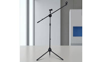 Microphone Stand with Extendable Support Arm Heavy Duty Tripod Microphone Stand Universal for Singers, Speakers, Stage, Studio
