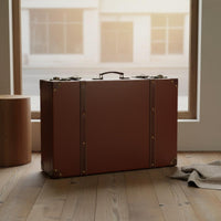 Vintage Suitcase Storage Case Multipurpose Retro Leather Box Rustic Charm House Decoration for Bedroom