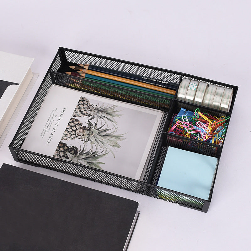 Fully Wrapped A5 Storage Tray File Organizer Desktop Multi-purpose Box