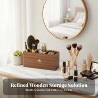 Rotating Multi-Compartment organizer Large Capacity Makeup Brush Container for Women