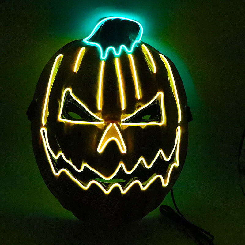 Halloween Pumpkin Head LED Light-Up Mask