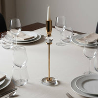 Crystal Ball Candlestick Romantic Atmosphere Tall Single Stem Candle Stand