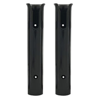 Black Two-Hole Detachable Fishing Rod Tube ABS Plastic Marine Rod Holder for Boats and Yachts
