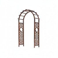 Wooden Garden Arbor Anti-Rust-Resistant Outdoor Garden Lattice Archway Weather Resistant Climbing Plant Archway for Gardeners, Yard Entryway