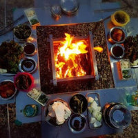 3 Pieces Stainless Steel Coal Grill Easy to Clean Outdoor Cooking Gear