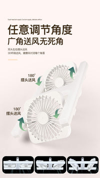 跨境新款双排风扇灯e27螺口led吊扇灯卧室餐厅超大风力静音电扇灯