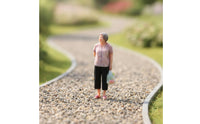 1/64 Scale Miniature Figure with Grocery Bag Painted Miniature Shopper Figure 3D Printed Realistic for Hobbyists, Collectors, Model Street Scenes, Dioramas, Tabletop Layouts