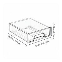Stackable Storage Drawer Desktop Transparent Drawer Organizer Modular Transparent Makeup Organizer for Vanity