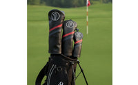 3 Pieces Golf Headcover with Pull Tag Padded Golf Club Head Cover Textured for Golfers