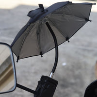 Electric Vehicle Rearview Mirror Clip Umbrella, Manual, UPF30+, 8 Ribs, Iron Frame