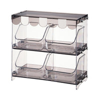 Desktop Storage Rack Rounded Edges Acrylic Storage Rack Metal Fasteners Steeping Packet Organizer