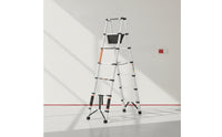 Foldable Step-Ladder Design Telescoping Ladder Adjustable Telescopic Step Ladder Portable Heavy Duty for Homeowners, Diyers