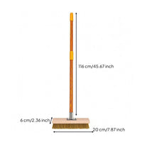 Long Handle Floor Brush Metal Connector Rectangular Floor Brush Straight Head