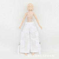 1/12兵人衣服娃衣6寸机娘半包胶女素体休闲工装阔腿裤阿巳3北冥体