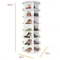Rotating Shoe Rack Multifunctional 360° Revolving Shoe Rack Space Saving 360 Degree Rotating Shelf for Women, Fashion Lovers, Closet, Hallway, Bedroom