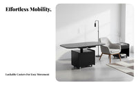 elevateTop Coffee Table Space-Saving Living Room Furnishing Hidden Storage Rounded Corners for Renters, Home Office