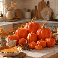 Simulated Pumpkin Decoration Foam Prop for Thanksgiving Tabletop